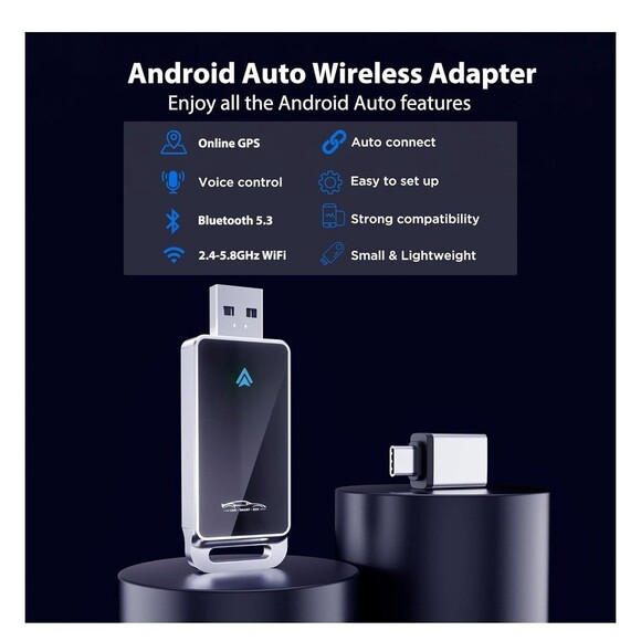 Android Auto Wireless Adapter, Convert Factory Wired to Wireless BY967D Carplay - Picture 7 of 13
